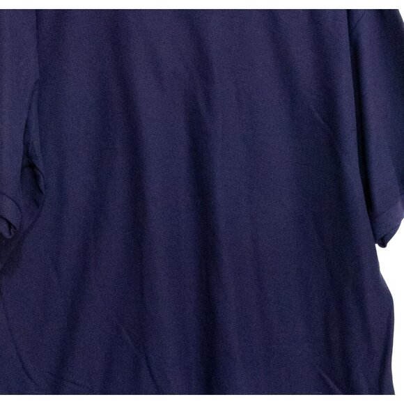 Mens Saddlebrook 2XL Navy Polo Shirt Short Sleeve Lightweight Soft Cotton Blend - Picture 4 of 6